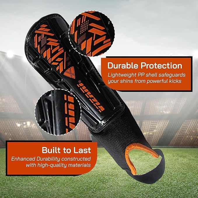 VIZARI Malaga Soccer Shinguard | Durable Soccer Shin Guard with Tough Protection & Elastic Straps | Breathable, Moisture-Wicking Youth Soccer GearProduct - Image 2